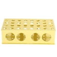 thumbnail image 1 of VGEBY Test Tube Stand, Stainless Steel Multi-Fuctional Multiple Holes Shot Glasses Holder Rack, Large Capacity Space-Saving For Perfume Laboratory, 1 of 8