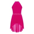 thumbnail image 4 of Lejafay Kids Girls Sleeveless Mock Neck Ice Skating Ballet Latin Dress Shiny Sequins Rhinestones Hot Pink 10, 4 of 7