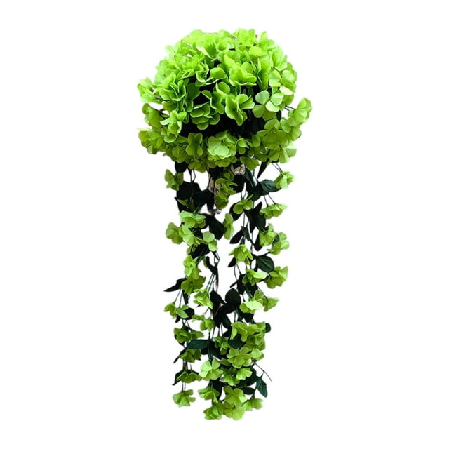 Ramo simulado de rosas violetas • Flores artificiales para decoración exterior • Cestas colgantes de ratán • 0,9 metros de largo • Jardinería para el hogar y el jardín • Pétalos de seda realistas