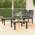 thumbnail image 2 of Mesa de café para patio exterior VidaXL, duradera, de acero DPC gris, 2 of 7