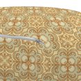 thumbnail image 3 of Beige Pouf Cover with Zipper, Mosaic Linked Big Macro Floral Damask Patterns Vintage Style Bohemian Art Print, Soft Decorative Fabric Unstuffed Case, 30" W X 17.3" L, Cream Beige, by Ambesonne, 3 of 5