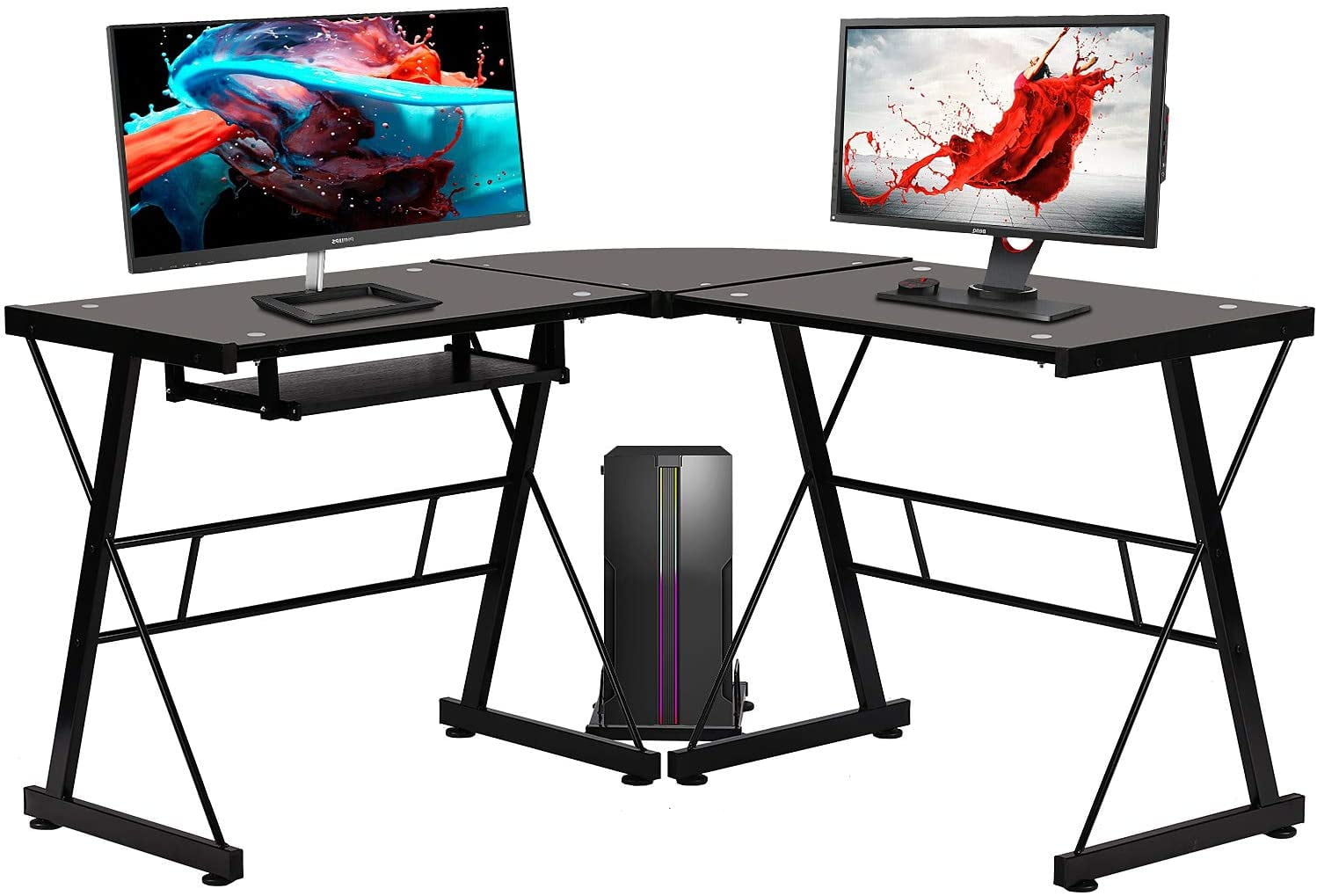 Computer Desk Gaming Desk L Shaped Desk Office Desk Study Writing Desk Kids Girl 