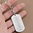 thumbnail image 4 of Ten Commandments Tagalog Sampung Utos Engraved Dog Tag Bible Keychain Stainless Steel or 18k Gold, 4 of 11