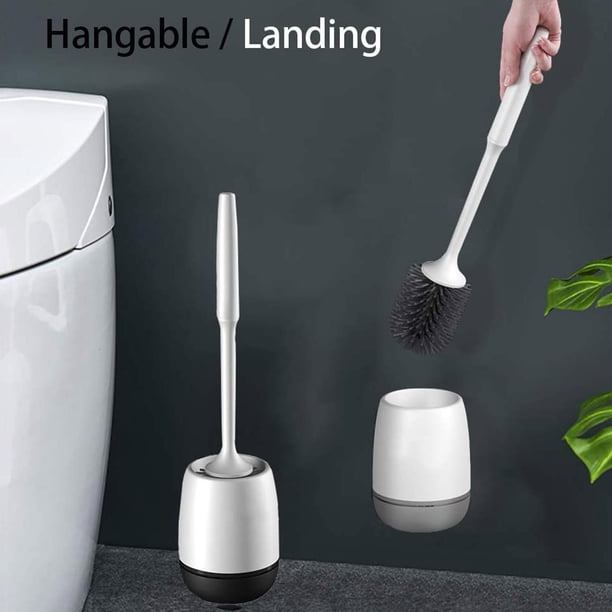 Cepillo para inodoro Mango largo con base Juego de limpieza Eccomum Negro
