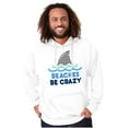 thumbnail image 5 of Beaches Be Crazy Funny Swimming Shark Hoodie Sweatshirt Women Men Brisco Brands L, 5 of 6