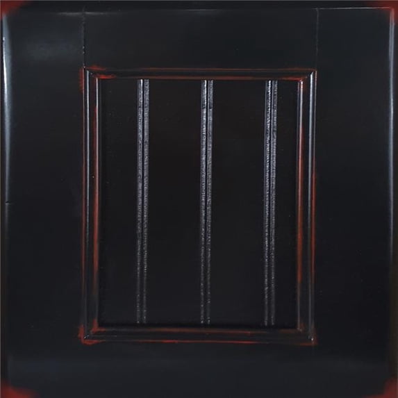 Poplar Single-Door Pantry, European Burnt Black