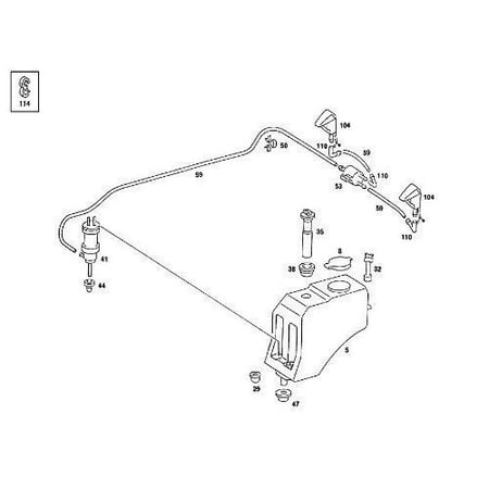 Fluid Cup - 1248690072 Mercedes Windshield Washer Fluid Reservoir Cap by Genuine