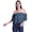 Blue, variant on Womens Printed Off The Shoulder Crop Top Flounce Sleeve Summer Clothing Boho Blouse