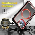 thumbnail image 6 of for Apple iPhone 15 Pro Case Compatible with MagSafe, Dual Layer Protection Rubber Cover Phone Case with Wireless Charging for iPhone 15 Pro YJ Black, 6 of 16