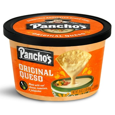 Pancho's White Queso Cheese Dip, 16 oz Tub - Walmart.com