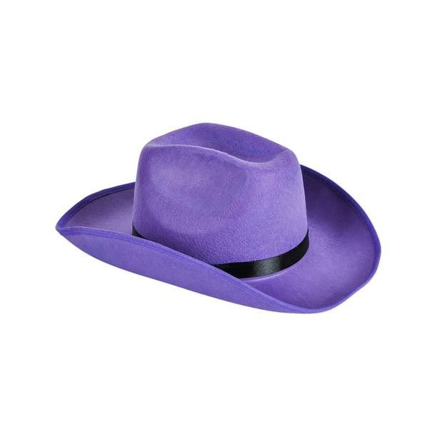 Adults Purple Western Rodeo Urban Cowboy Hat Costume Accessory ...