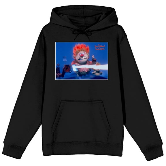 The Year Without Santa Claus Heat Miser Screenshot Men's Black Graphic Hoodie-Medium