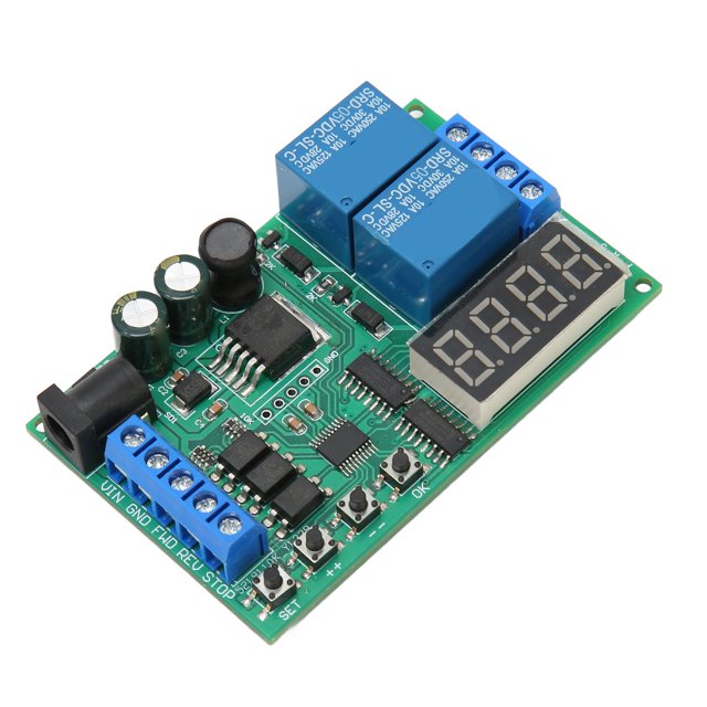 Carte de Contrôleur de Moteur, 3 Ports de Commande d'Entrée DC 5V 3 Indicateurs Double Alimentation 2 Mode d'Entrée vers l'Avant Inverse Carte de Commande de Moteur pour la Maison