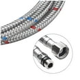 Aquaterior 28" Braided Faucet Hoses 3/8" Female x M10 Male Stainless Steel 2pcs