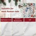thumbnail image 7 of Christmas Ocean Valances for Windows, 54 x 18in, Snowman Shell Conch Starfish White Rod Pocket Kitchen Valance Curtain Light Filtering Window Treatments for Living Room Bedroom, 1 Panel, 7 of 7