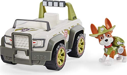 Paw Patrol, Tracker?s Jungle Cruiser Vehicle with Collectible Figure, for Kids Aged 3 and up