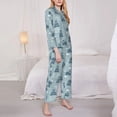 thumbnail image 3 of Goofa Cute Hippopotamus Printed Women’s 2 Piece Pajama Set Super,Pajamas Women's Long Sleeve Sleepwear Soft Button Down Loungewear Pjs Lounge Set Nightwear-, 3 of 9