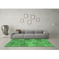 thumbnail image 3 of Ahgly Company Indoor Rectangle Patchwork Emerald Green Transitional Area Rugs, 2' x 3', 3 of 4