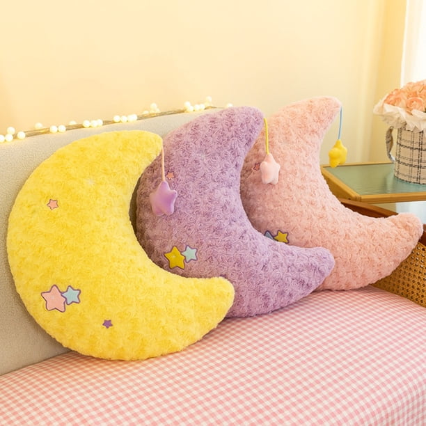 Almohada de peluche en forma de corazón - 19,68x19,68 pulgadas, tela flocada, cojín suave para casa, oficina o viajes - Morado, rosa, amarillo