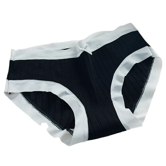 Rohuuque Cotton Underwear for Women Moisture Wicking Cotton Hipster Panties Lace Trim Soft Bikini Briefs Comfort Underwear Black