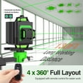 thumbnail image 3 of Nivel láser Housolution 4x360° 4D Cross Line 130 pies 16 m verde, 3 of 9