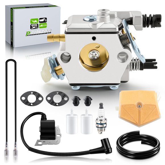 partszen Carburetor Ignition Coil with Air Filter Spark Plug for Husqvarna 51 55 Husq-varna 50 51 51EPA 55 55EU1 55Rancher 55EPA 55 Rancher