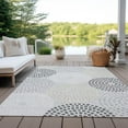 thumbnail image 6 of Addison Rugs Chantille Indoor/Outdoor Transitional Circles Gray Washable Rectangle Rug, 10' x 14', 6 of 6
