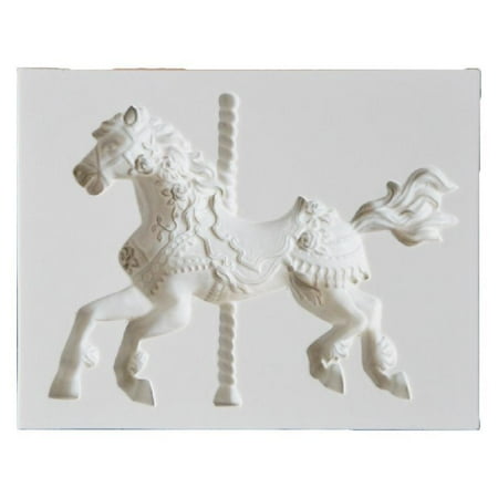 

DOYOUNG Carousel Horse Silicone Fondant Mould Sugarcraft Cake Cupcake Icing Mold Chocolate Decoration Tool