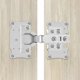 thumbnail image 3 of JShteea Placa Reparación Bisagras Paneles Cajón Puerta Gabinete Kit Hardware Reparación Montaje, 3 of 9