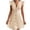 Beige, variant on Tqcoqu Women's Button Sundresses, Deep V Neck Ruffle Sleeve A Line Party Cocktail Dresses, Going Out Short Dress