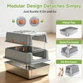 thumbnail image 7 of Enclosed Stainless Steel Litter Box, XL Covered MetalPan Includes Mat Scoop, 7 of 7
