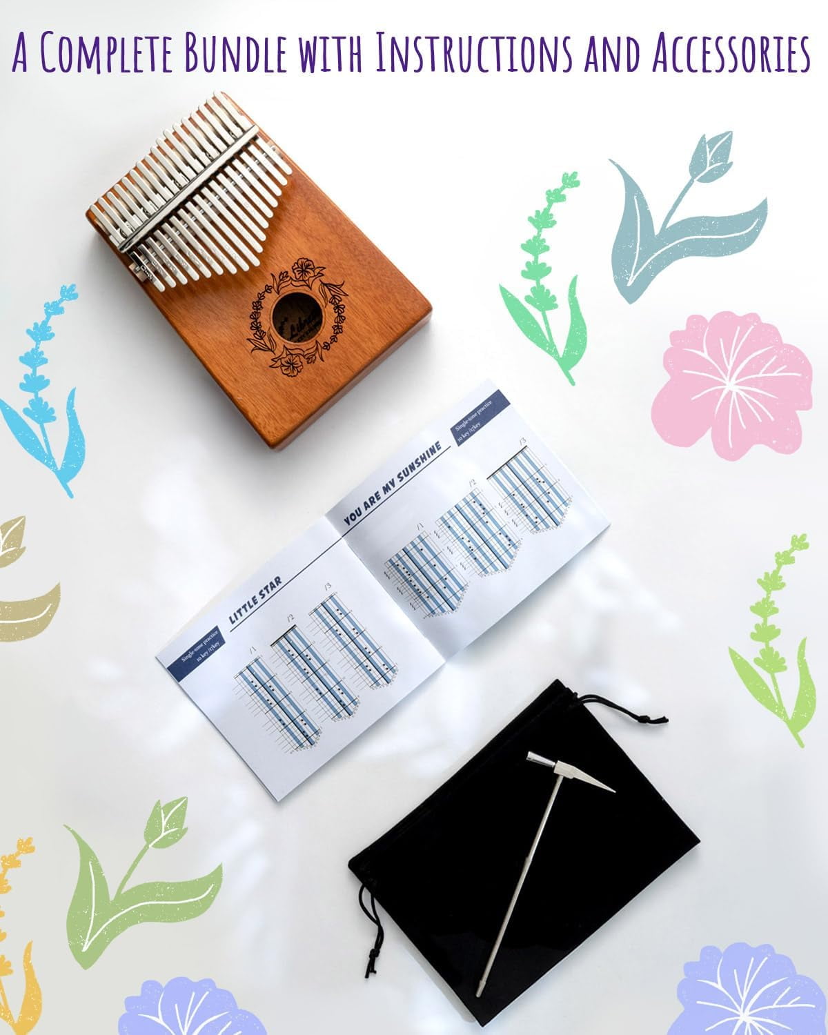 Libretto 17-Key Acoustic Solid Wood Portable Kalimba Finger Piano