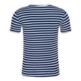 thumbnail image 6 of Women's T-Shirts Basic Tops Stripe Print Short Sleeve Crew Neck Casual Tunic Blouse Blue, 6 of 7