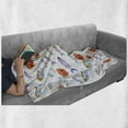 thumbnail image 6 of Fish Soft Flannel Fleece Blanket, Underwater Life Themed Art with Tropical Goldfish and Mackerel in Pastel Watercolors, Cozy Plush for Indoor and Outdoor Use, 60" x 80", Multicolor, by Ambesonne, 6 of 6