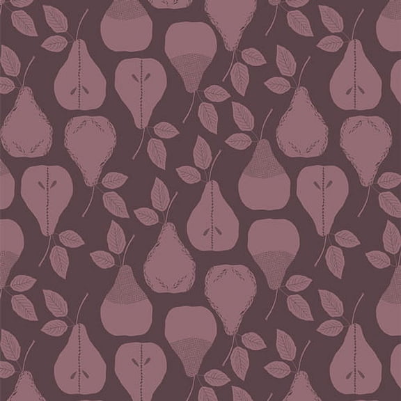 Purple pear fabric, Art Gallery Gathered, Sweet Harvest Rare cotton, Sold by the Quarter Yard