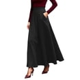 thumbnail image 2 of Elegant Maxi Skirts for Women High Waisted Ankle Length A Line Flowy Long Skirts with Pockets, 2 of 6