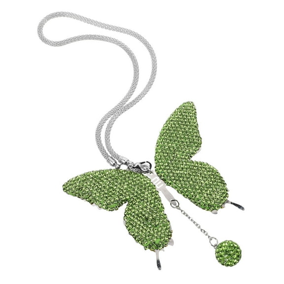 LEORX Sturdy Rhinestone Butterfly Car Charm Hanging Ornament for Car Interior