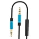 thumbnail image 1 of Cable auxiliar Divisor de auriculares Cable de extensión Transmisión de audio Micrófono Audio estéreo Azul jinwen Cable de audio, 1 of 8