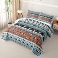 thumbnail image 3 of jejeloiu Aztec Geometric Pattern Twin Quilt Set Kids,Tribal Bull Skull Twin Coverlet Set,2 Pieces, 3 of 7