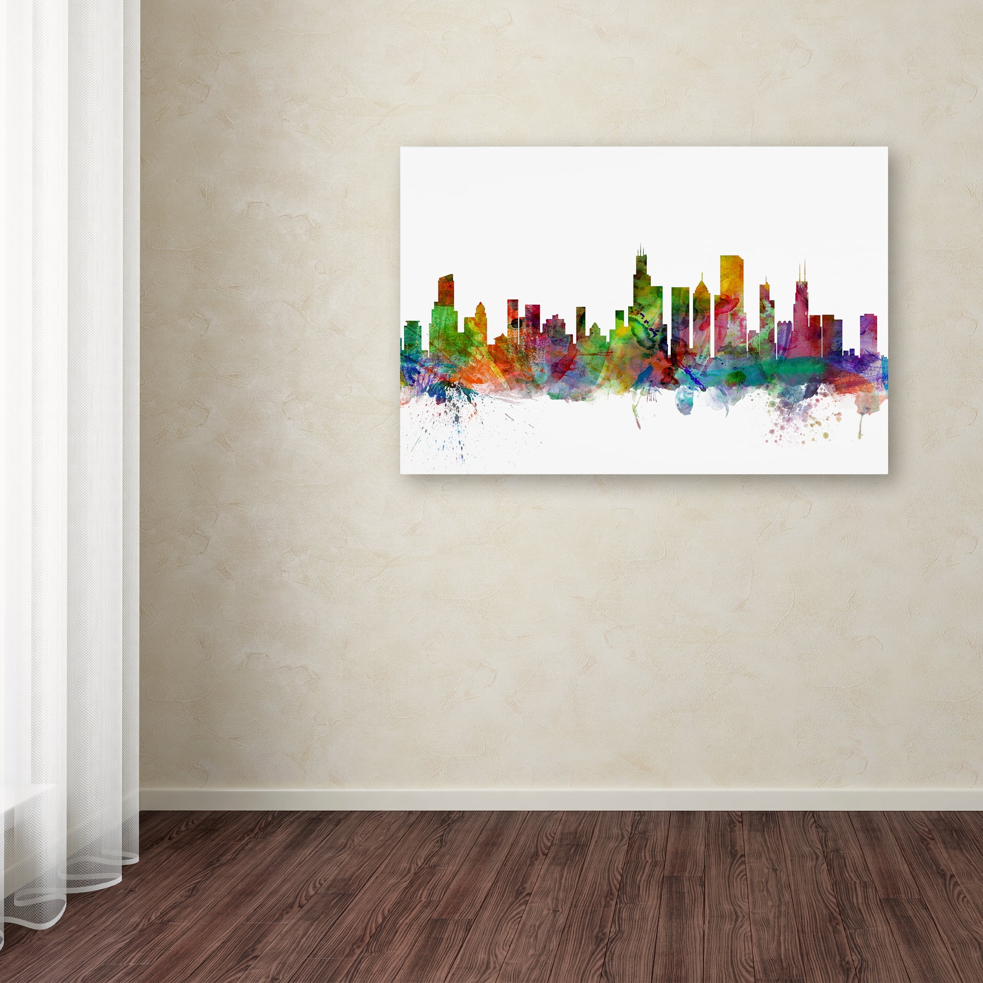 Michael Tompsett 'Chicago Illinois Skyline' Canvas Art