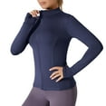 thumbnail image 2 of Naittoop Womens Athletic Jacket Zip Up Workout Sun Protection Jackets Long Sleeve Yoga Tops Slim Fit Mesh Running Gym Shirts, 2 of 4