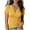 Yellow, variant on Hurxie Women's Summer Tops Short Sleeve Slim Fitted Deep V Neck Cross Wrap Tunic T-Shirt Side ruched Shirring Tees Yellow,XL