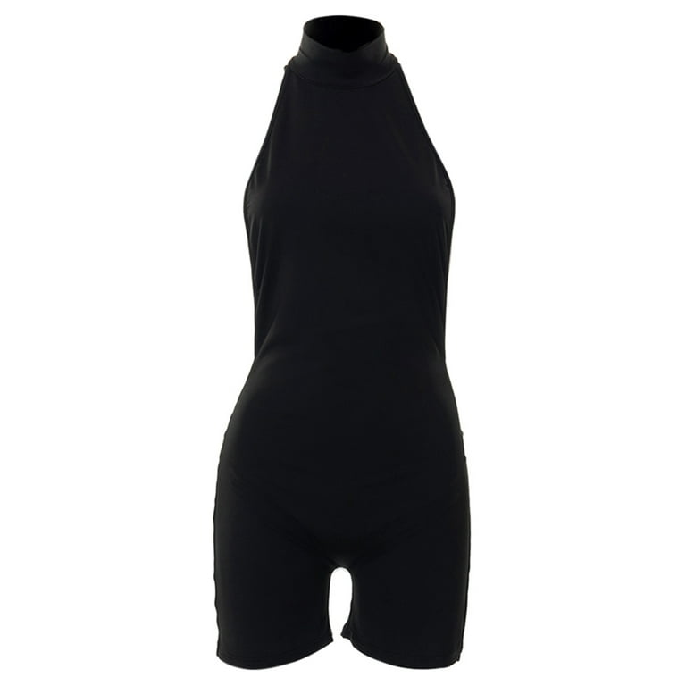 Sleeveless turtleneck jumpsuit sale