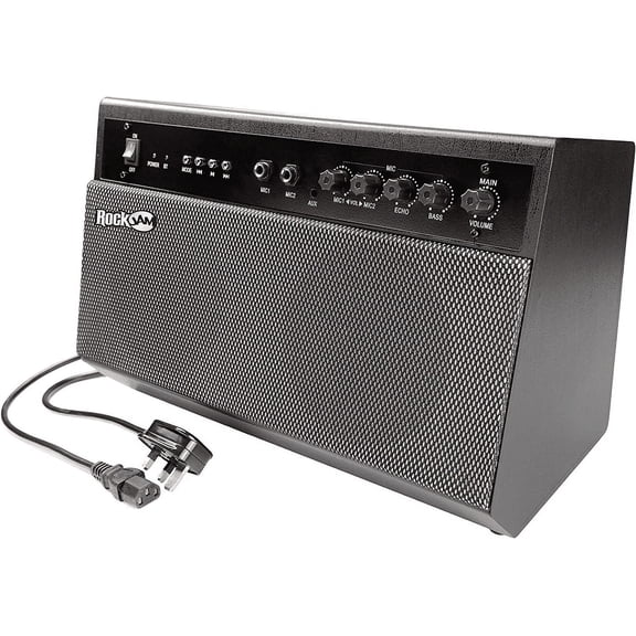 RockJam 100-Watt Karaoke Machine with Premium Microphone & Stand