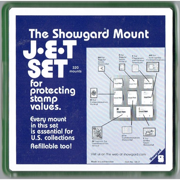 Showgard Stamp Mounts Size US2 Strip Black