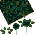 thumbnail image 1 of Flores artificiales InnoGear, 100 unidades, rosas de espuma verde con tallos, 1 of 7