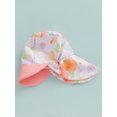 thumbnail image 6 of BemeyourBBs Toddler Baby Girl One Piece Swimsuit Infant Bathing Suit Long Sleeve Floral Rash Guard Half Zipper Swimwear Sunhat Set UPF 50+, 6 of 9