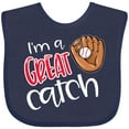 thumbnail image 3 of Inktastic I'm a Great Catch Baseball Glove Boys or Girls Baby Bib, 3 of 4