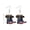 A002- B, variant on Dangle Drop Earrings, Independence Day American Flag Design Jewelry, 1.2X0.1 in 2D Flat Acrylic Cross Earrings, Patriotic Usa Flag Themed Ear Accessories for Women, Lightweight