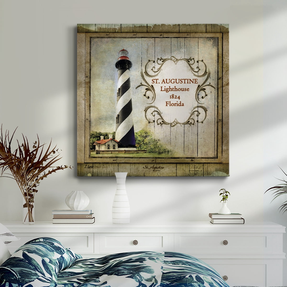 Wexford Home Florida Lighthouse IX-Premium Gallery Wrapped Canvas, 24" x 24" - Ready to Hang